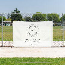 Bannière blanche simple de logo d'entreprise de pu