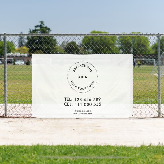 Bannière blanche simple de logo d'entreprise de pu (Insitu)