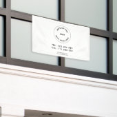 Bannière blanche simple de logo d'entreprise de pu (Bâtiment extérieur)