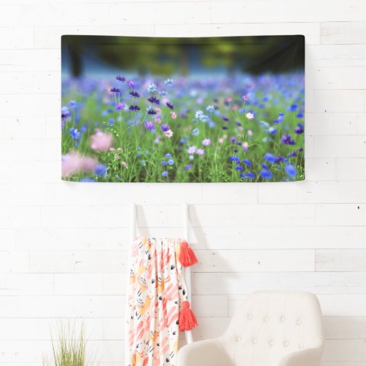 Bannière bleu fleur (En situation)