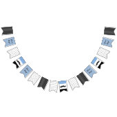 Bannière bleue de moustache et noire orientée de (Tout)