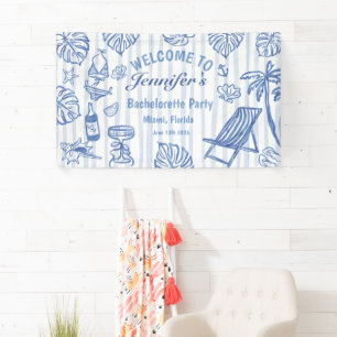 Bannière Bleue Fantaisiste EV de Plage