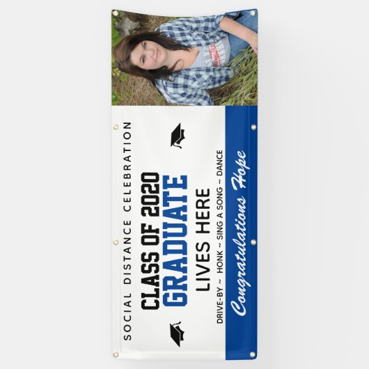 Bannière Bleue pour la certification Customisée 20 (Vertical)