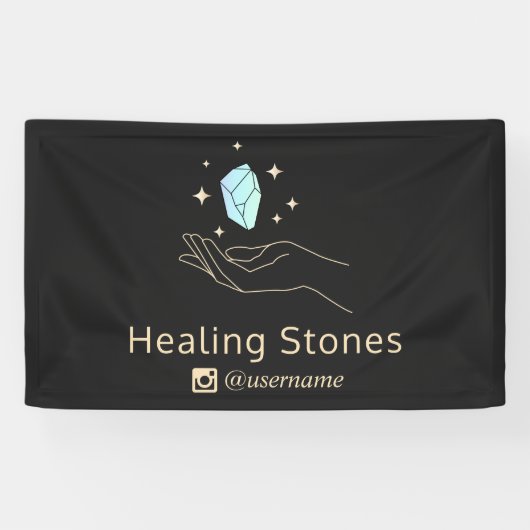 Bannière Blue Gemstone Energy Crystal Healer S\\ (Horizontal)