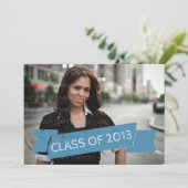Bannière Blue Grunge 2013 Grad Invitation (Debout devant)