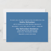 Bannière Blue Grunge Grad Invitation (Dos)