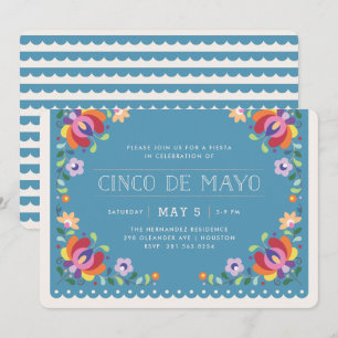 Bannière Botanique Invitation Fiesta - Cerulean