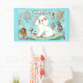 Bannière Cakes Cupcake White Poodle (En situation)