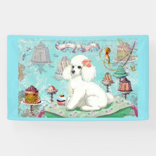Bannière Cakes Cupcake White Poodle (Horizontal)