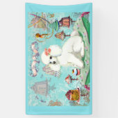 Bannière Cakes Cupcake White Poodle (Vertical)