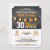 Bannière Chalkboard High School Reunion Invitation (Devant)