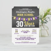 Bannière Chalkboard High School Reunion Invitation (Debout devant)