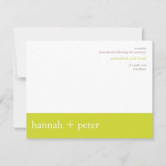 Bannière Chartreuse :: Invitation Réception (Devant)