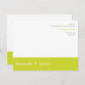 Bannière Chartreuse :: Invitation Réception (Devant / Derrière)