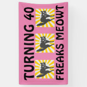 BANNIÈRE CHAT DE FUNNY 40E ANNIVERSAIRE (Vertical)