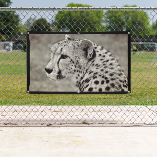 Bannière CHEETAH AVEC GROMMETS (En situation)