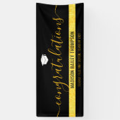 Bannière Chic Black Gold Parties scintillant (Vertical)