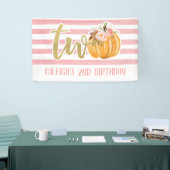 Bannière Citrouille 2e anniversaire - Girl Pink St (Salon professionnel)