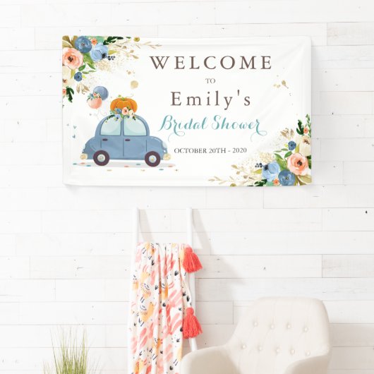 Bannière Citrouille Blue & Gold par Fête des marié (En situation)