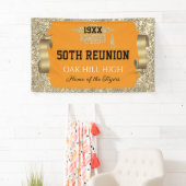Bannière clinquante pour les 50 ans de la réunion (En situation)