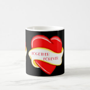 Bannière Coeur Rouge Mug personnalisé