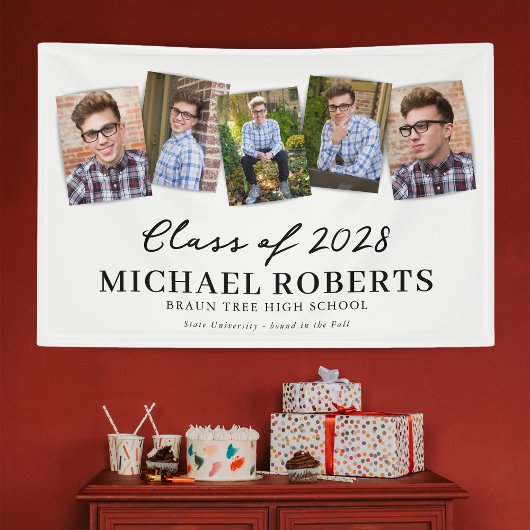 Bannière Collage Photo Simple Graduation