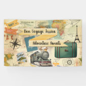 Bannière Collage Vintage voyage (Horizontal)
