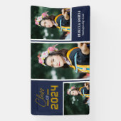 Bannière Collegiate Script Navy (Verticale)