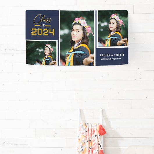 Bannière Collegiate Script Navy (Insitu)