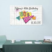 Bannière colorée du parti des années 80 (Salon professionnel)