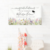 Bannière colorée Fleur sauvage Graduation (En situation)