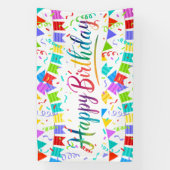Bannière colorée Joyeux Anniversaire (Verticale)