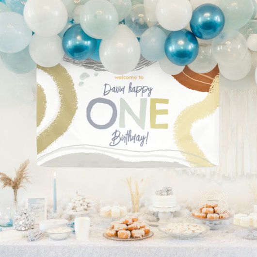 Bannière colorée moderne joyeuse d'anniversaire po