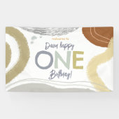 Bannière colorée moderne joyeuse d'anniversaire po (Horizontal)