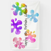 Bannière colorée personnalisée d'anniversaire de (Vertical)