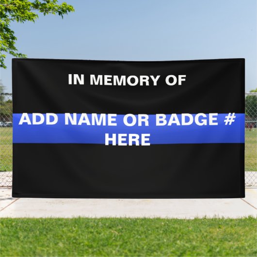 Bannière commémorative de la ligne bleue mince (Dehors)