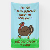 Bannière Commerciale Des Dindons Thanksgiving (Verticale)
