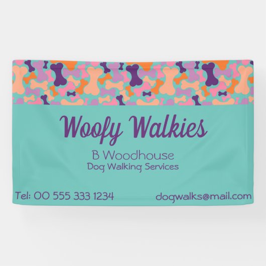 Bannière commerciale turquoise de conception osseu (Horizontal)