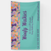 Bannière commerciale turquoise de conception osseu (Vertical)