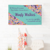 Bannière commerciale turquoise de conception osseu (En situation)