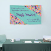 Bannière commerciale turquoise de conception osseu (Salon professionnel)