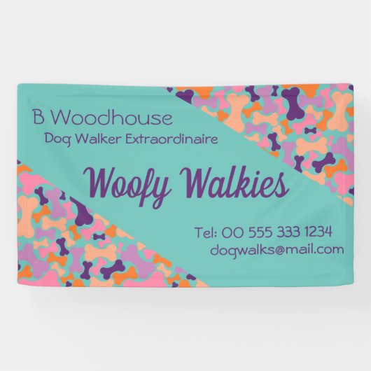 Bannière commerciale turquoise de conception osseu (Horizontal)