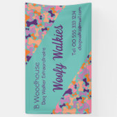 Bannière commerciale turquoise de conception osseu (Vertical)