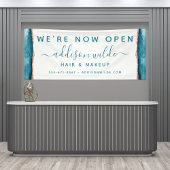 Bannière commerciale turquoise et or Watercolor