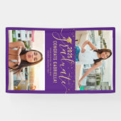 Bannière Confetti en or violet (Horizontal)