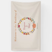 Bannière couronne et Mariage de automne (Vertical)