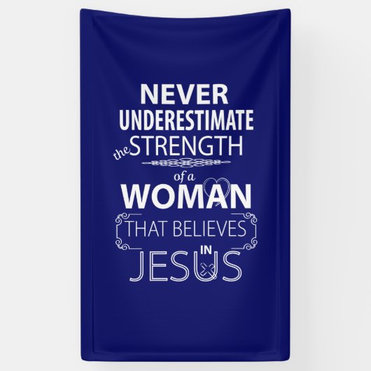 Bannière Croire en Jésus Force d'une Femme (Vertical)