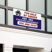 Bannière customisée "À vendre par le propriétaire" (Bâtiment extérieur)