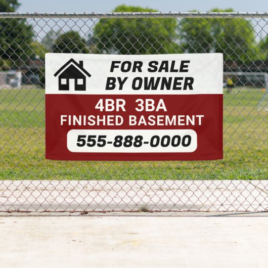 Bannière customisée "À vendre par le propriétaire" (En situation)