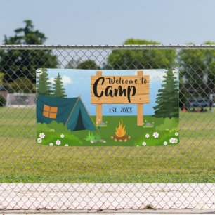 Bannière d'accueil de camp personnalisée